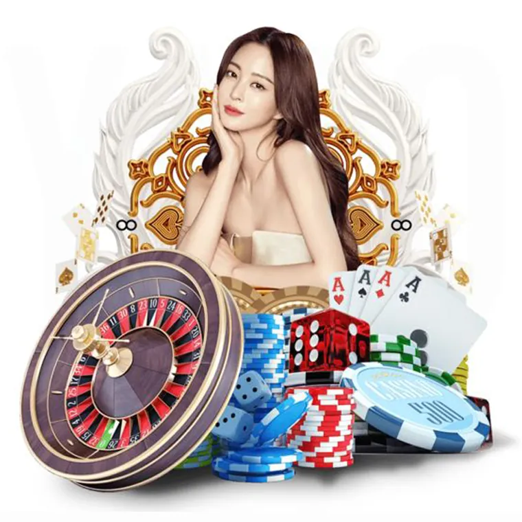 Illustration of various casino table games like blackjack, roulette, and poker